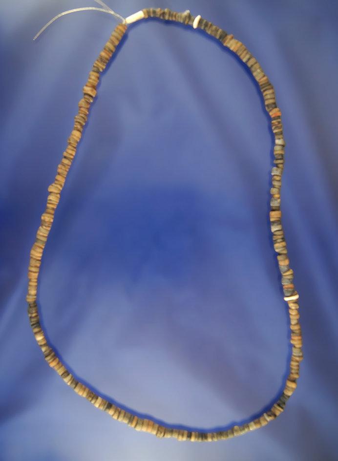 20" L Strand of Columbia River Miniature Stone Beads, from the Collection of Bill Peterson.