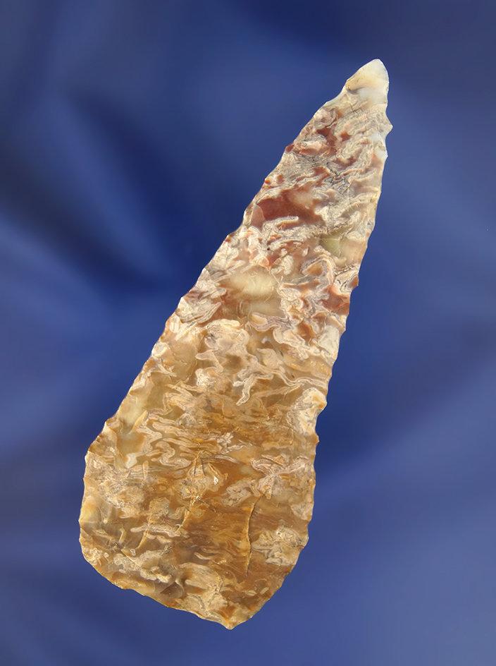 Columbia River Pentagonal Knife, 3 3/8” L, petrified bog material. Found by Keith Bradbury.