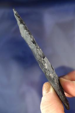 Large 5" Obsidian Knife found in Oregon that is well patinated.