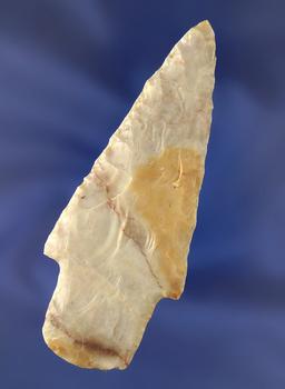 3 7/8" Adnea made from Purple, Blue and Gold Flint Ridge Flint. Found in Ohio.