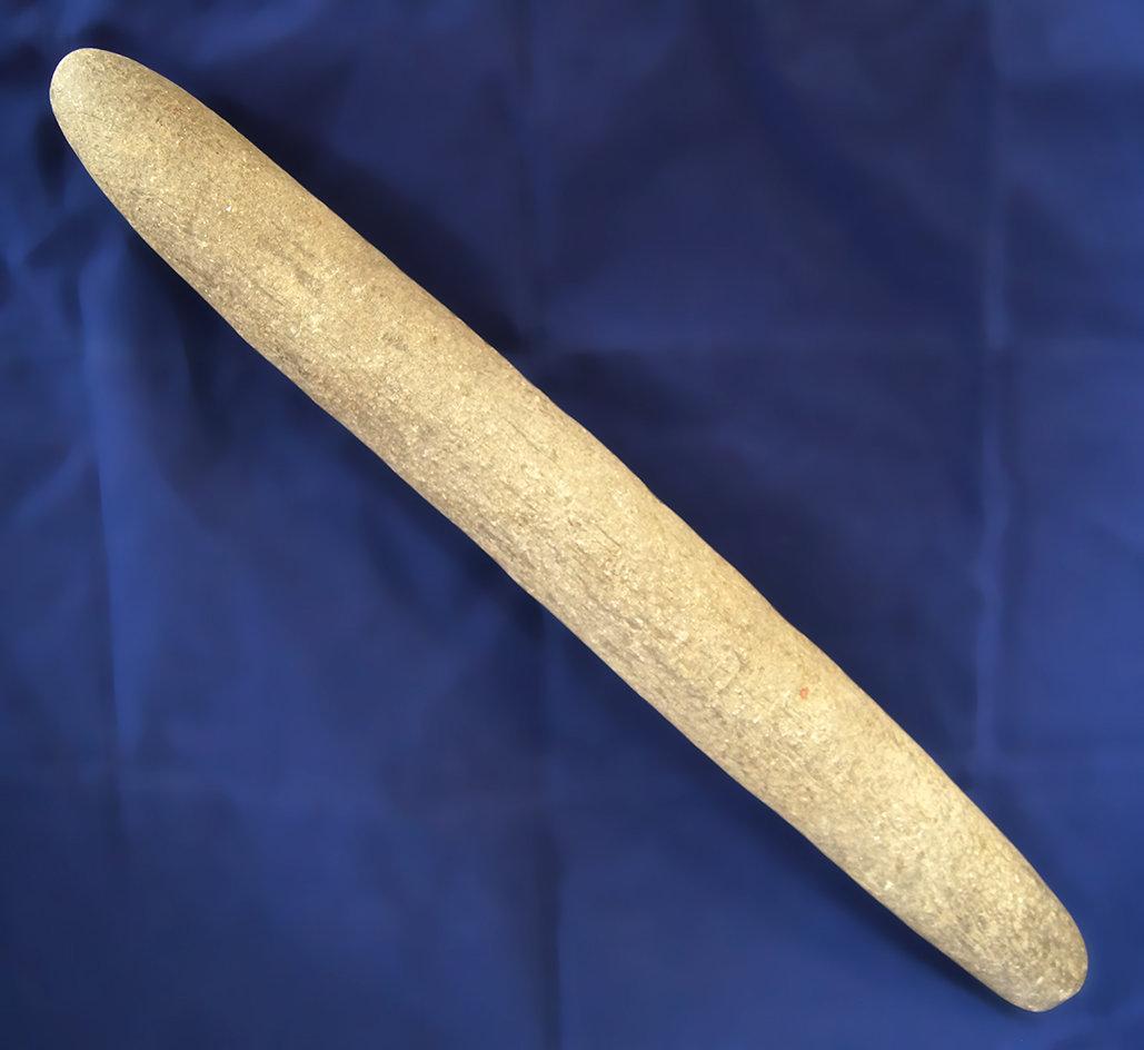21 1/2" Long Roller Pestle collected in New York by Howard B. Greene.