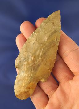 3 5/8" Beavertail Adena found near Pucketts point, Dekalb Co., Tennessee.