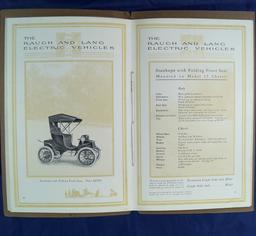 The Rauch and Lang Electric Carriage Co. Cleveland Ohio, vehicle catalog 1908, 6" x 10"