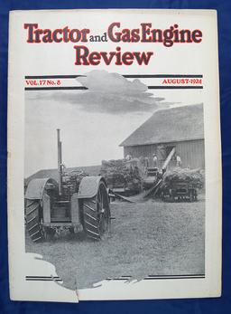 Tractor and Gas Engine Review set of 2; Vol 17 No 8 August 1924 and Vol 17 No 10 October 1924