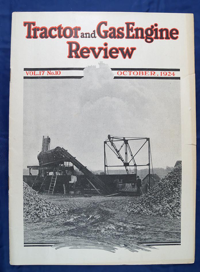 Tractor and Gas Engine Review set of 2; Vol 17 No 8 August 1924 and Vol 17 No 10 October 1924