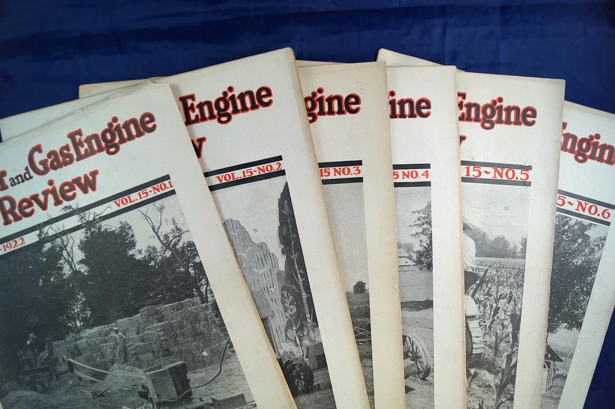 Tractor and Gas Engine Review set of 6; Volumes 15, 1 thru 6 (January thru June 1922)