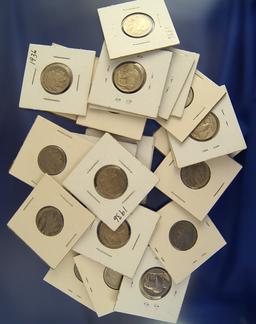 25 Mixed Date Buffalo Nickels G-VF