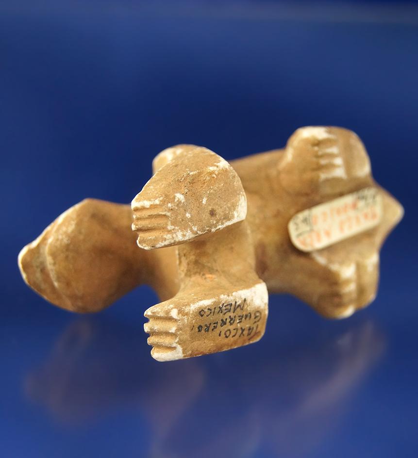 3 1/8" long carved stone animal figure found nearTaxco, Guerrera Mexico.