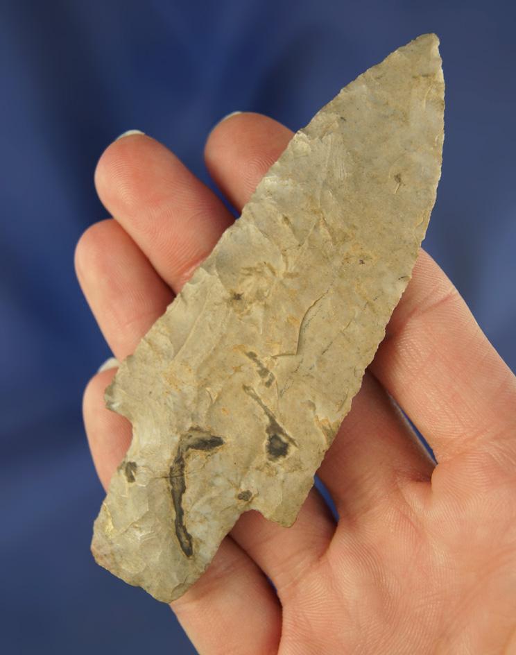 Thin and well flaked 4" Adena Knife found in Missouri.