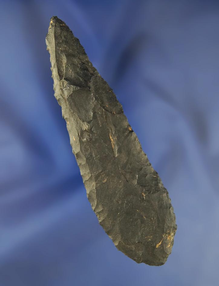 4 5/8" Beveled Knife made from Kanawha Flint found near the Ohio River in Ohio.
