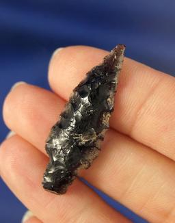 1 1/2"Gatecliff made from Obsidian, found in Oregon.