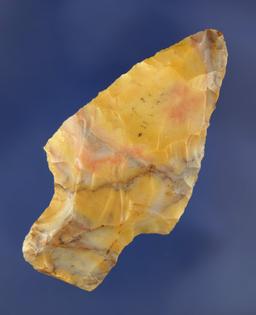 2 3/8" highly colored Flint Ridge Flint Adena found in Delaware Co., Ohio.