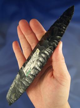 Large and Nice! 7 7/8" Obsidian Blade found in Owens Valley California in excellent condition.