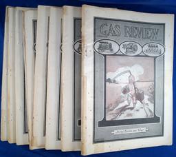 Set of 8, Gas Review, Vol. 4, Jan, March, May, July, Sept, Oct, Nov, Dec 1911