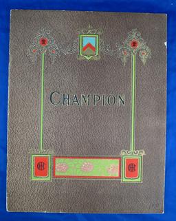 International Harvester Co "Champion" brochure, 1910, 32 pages