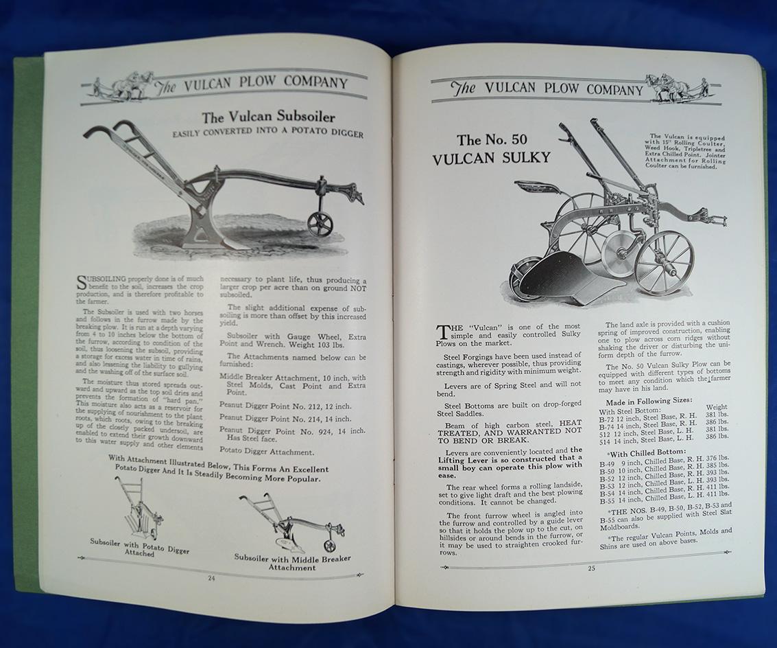 The Vulcan Plow Company brochure, Catalog Number Fifty-Five, October, 1928