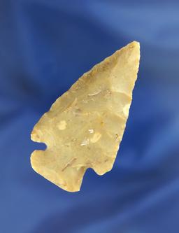 2 5/16" Flint Ridge Flint Dovetail found in Wayne Co., Ohio. Ex. Jeff Doren Collection.