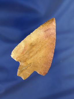 3 3/8" Newnan Point- beautiful multicolored material found in Marion Co.,  Florida.  Bennett COA.