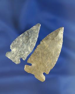Pair of Intrusive Mound Points made from Coshocton Flint found in Pickaway Co.,  Ohio.