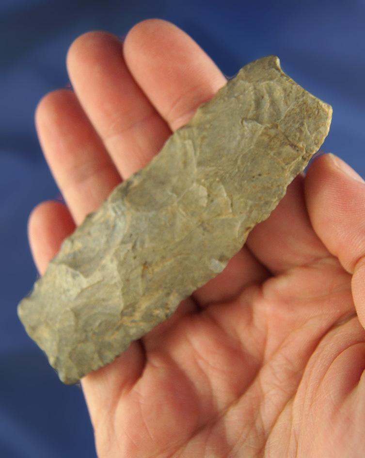 3 1/4" Paleo Square Knife found at Sand Ridge, Norwalk, Huron Co.,  Ohio - Upper Mercer Flint.