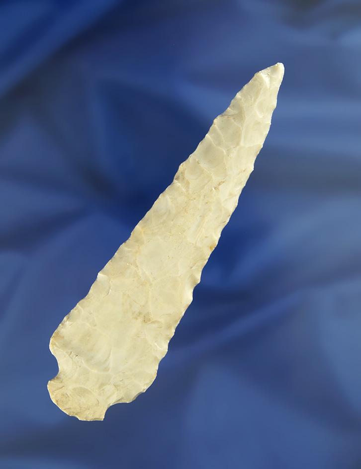 4 5/8" Flint Ridge Flint Archaic Stemmed Knife found in Indiana. Ex. Jeff Doren Collection