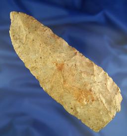 Very large 7 5/8" Archaic Blade with some ancient damage to base found in Huron Co.,  Ohio.