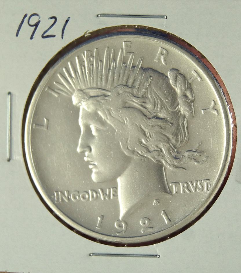 1921 Peace Silver Dollar XF Details