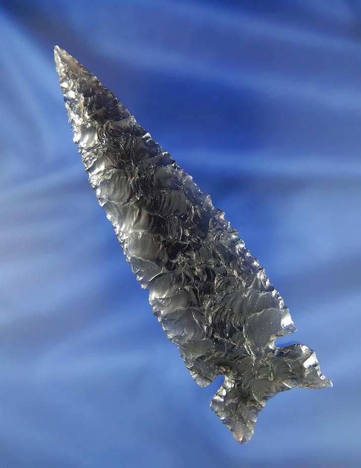 Exceptional and large! 4 7/8" Northern Sidenotch made from highly translucent Obsidian