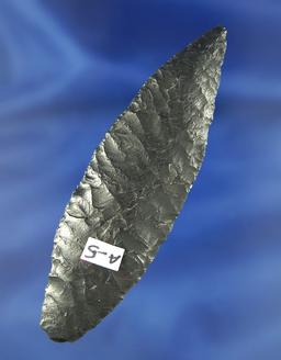 3 5/8" Obsidian Cascade with exceptional flaking- Lake County Oregon. - Stermer COA.