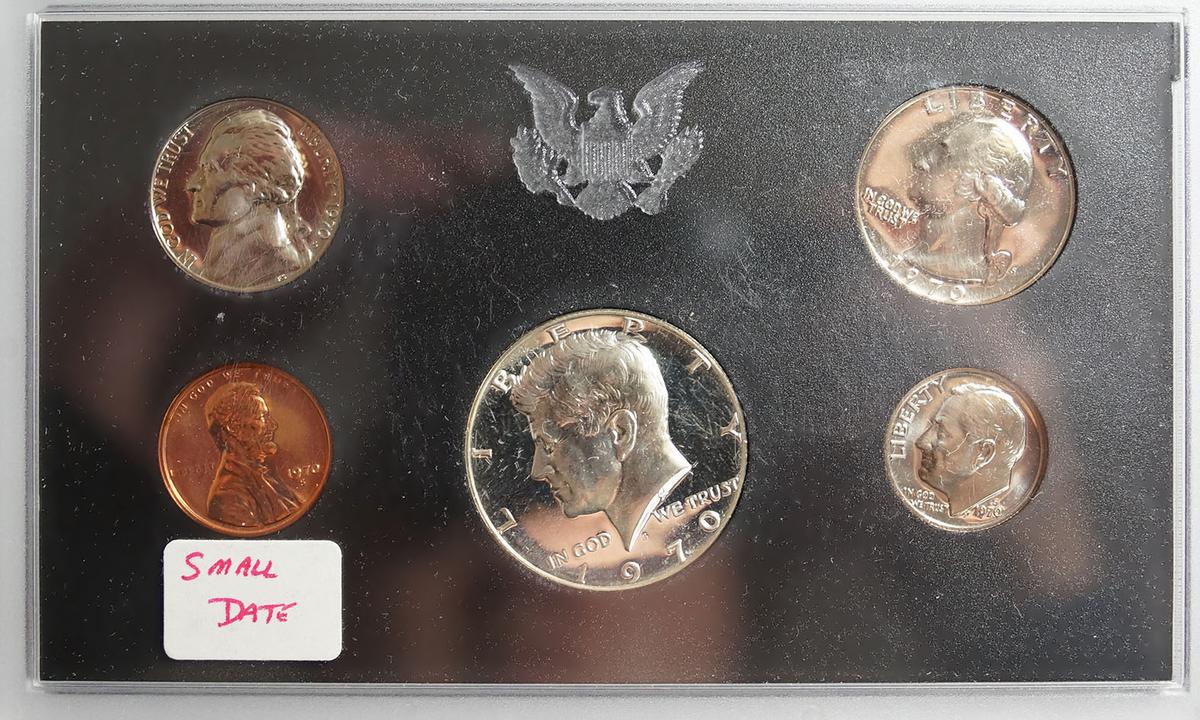 1970 Small Date Proof Set in Original Box