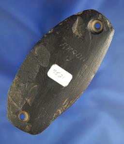 3 15/16" Gorget found near Akron, Summit Co.,  Ohio. Ex. Greg Dush collection.