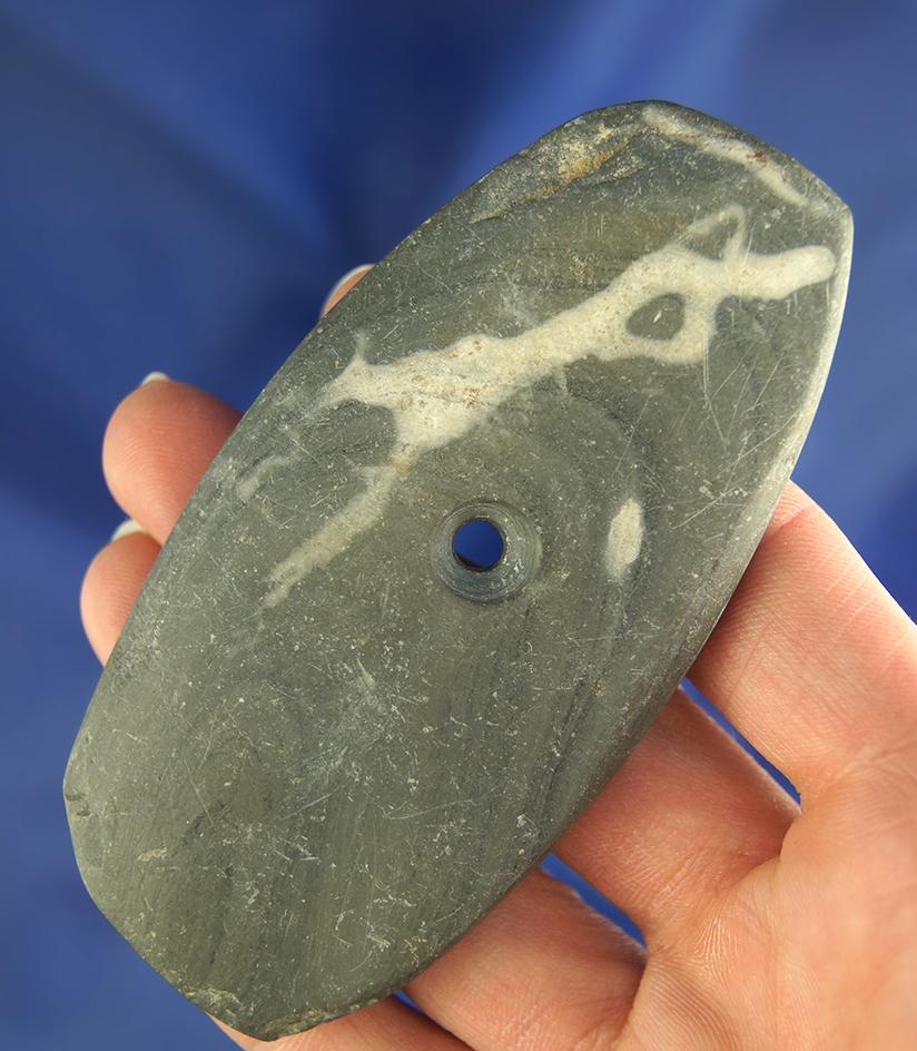 3 9/16" Slate Pendant found in Ohio.