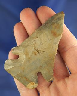 3" Archaic Thebes Bevel found in Monroe Co.,  Indiana near Lake Monroe. Ex. Richard Sisson