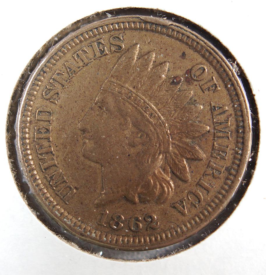 1862 Copper Nickel Indian Cents XF