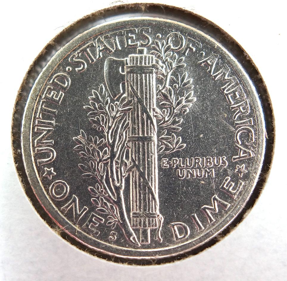 1925-S Mercury Dime AU Details