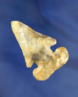 2 3/8" Thebes E-Notch Bevel made from Flint Ridge Flint found in Fairfield Co., Ohio. Ex. Townsend.