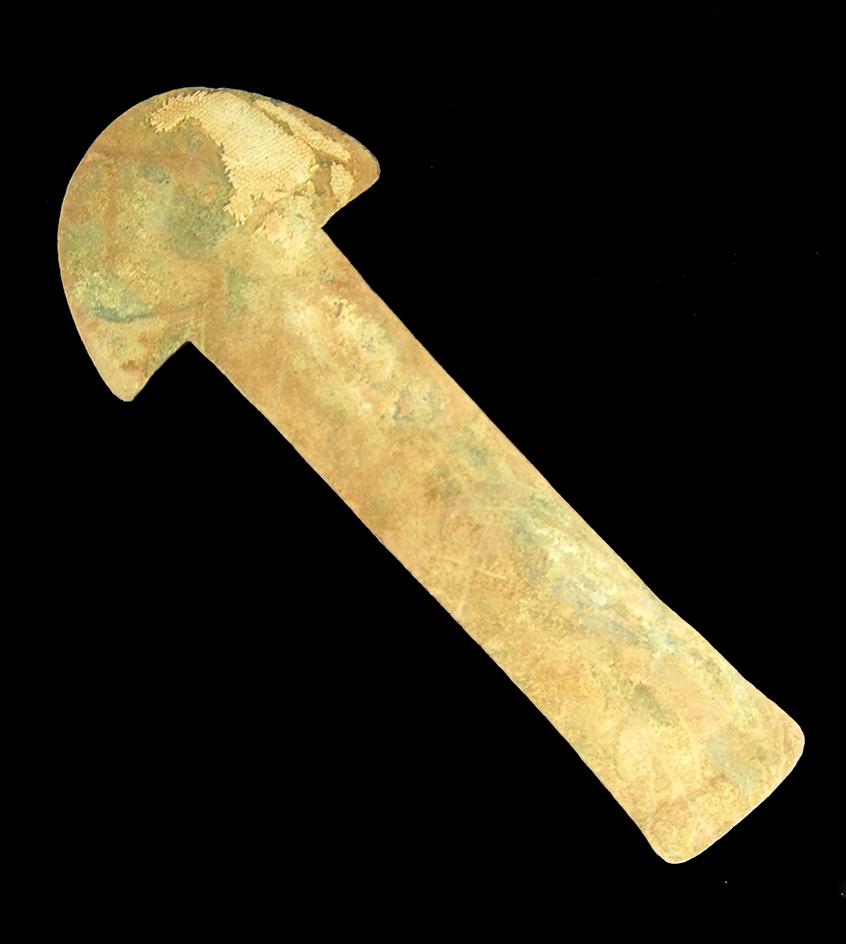 Large 11" Copper Moche Tumi - Peru, circa 400-600 AD. Comes with a Schmitt COA.
