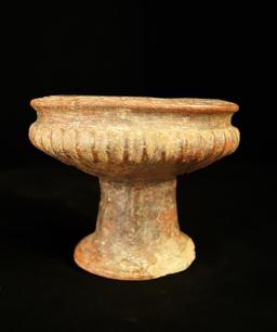 3 3/4" Tall Tairona Culture Pedastal Cup   Colombia circa 1000-1400 AD. Schmitt COA.