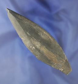 Nicely styled 4 1/2" Slate Spear point found near San Juan Island, Washington.