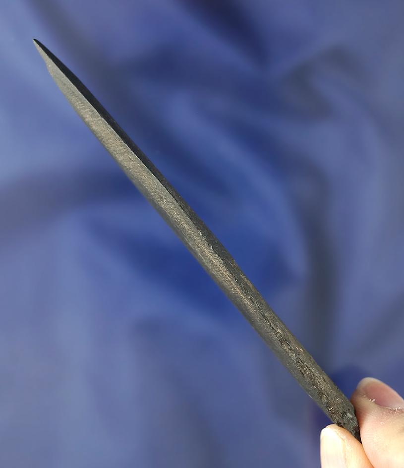 Nicely styled 4 1/2" Slate Spear point found near San Juan Island, Washington.