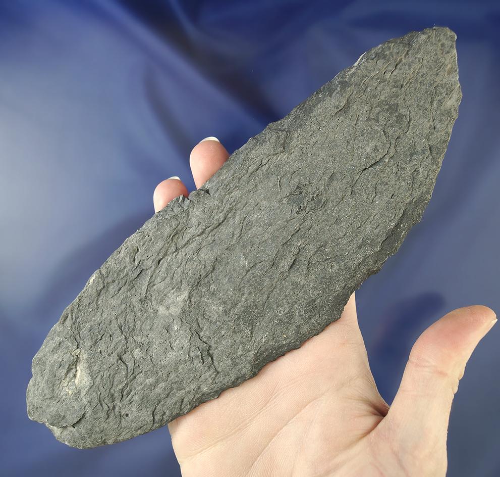 Large slate knife 8 7/16" slate knife found near Klamath Falls, Oregon.