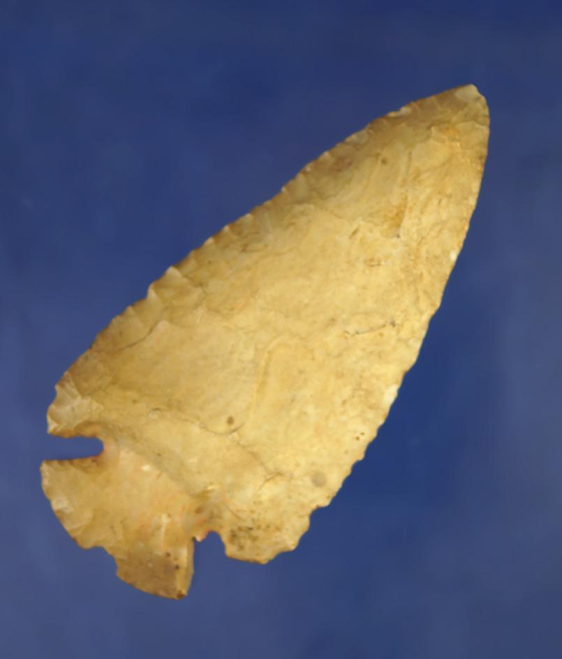 3 11/16" Notched Base Dovetail - Carter Cave Flint found in Adams Co.,  Ohio. Bennett COA.