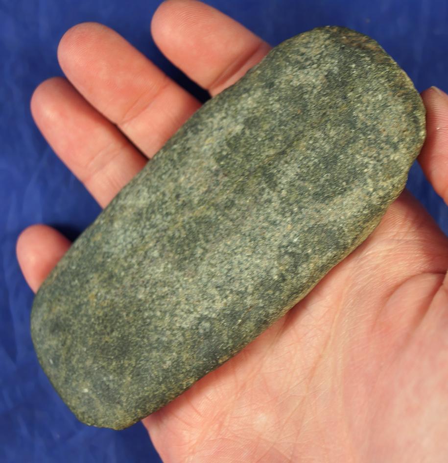 4" Flat Stone Celt with a nicely polished bit, found in Ohio.