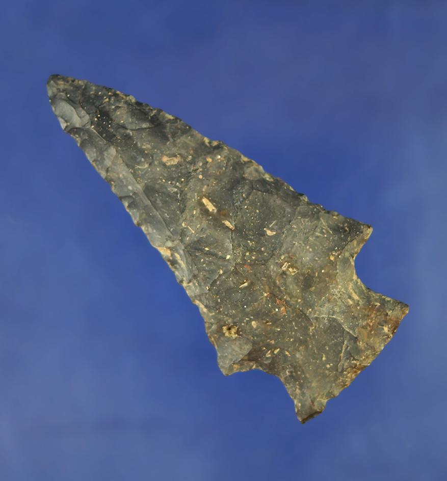 2 15/16" Hopewell point made from Coshocton Flint found in Summit Co.,  Ohio. Ex. Frank Meyer.