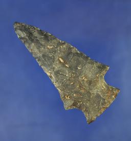 2 15/16" Hopewell point made from Coshocton Flint found in Summit Co.,  Ohio. Ex. Frank Meyer.