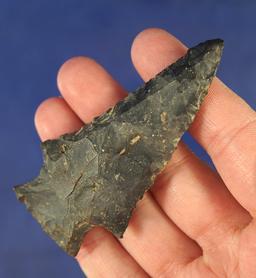 2 15/16" Hopewell point made from Coshocton Flint found in Summit Co.,  Ohio. Ex. Frank Meyer.