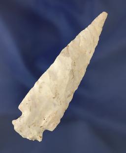 3 3/4" Gibson point made from attractive pink and cream material found in Adair Co.,  Missouri.