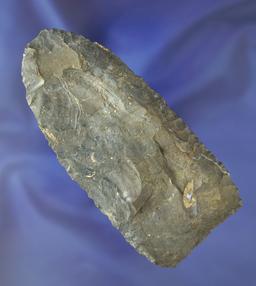 4 1/8" Coshocton Flint Archaic Blade that is very nicely beveled on both sides found in Ohio.