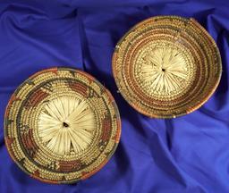 Pair of nicely woven southwestern Baskets in good condition. Nice display items.