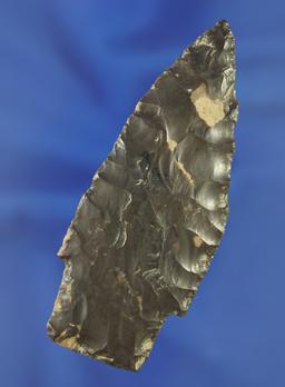 Rare Paleo!  3 1/2" Paleo Alberta that is nicely patinated and very well flaked - Nebraska. 2 COA's.